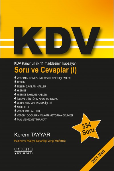 KDV Soru ve Cevaplar (I) KDV Soru ve Cevaplar (I)